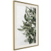 Wall Poster Happy Kiss - leafy plant with flowers on a gray background 130742 additionalThumb 3