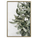 Wall Poster Happy Kiss - leafy plant with flowers on a gray background 130742 additionalThumb 21