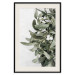 Wall Poster Happy Kiss - leafy plant with flowers on a gray background 130742 additionalThumb 19