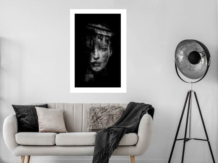 Wall Poster Feminine Architecture - portrait of a female face in an abstract motif 131842 additionalImage 5