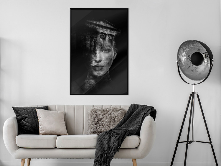 Wall Poster Feminine Architecture - portrait of a female face in an abstract motif 131842 additionalImage 6