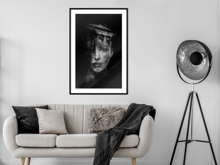 Wall Poster Feminine Architecture - portrait of a female face in an abstract motif 131842 additionalImage 23