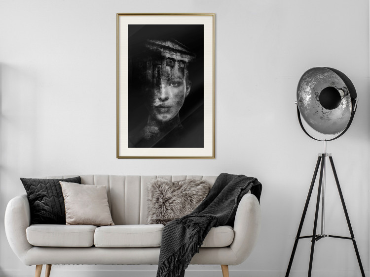 Wall Poster Feminine Architecture - portrait of a female face in an abstract motif 131842 additionalImage 22