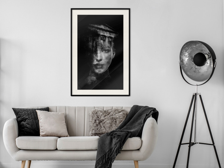 Wall Poster Feminine Architecture - portrait of a female face in an abstract motif 131842 additionalImage 24