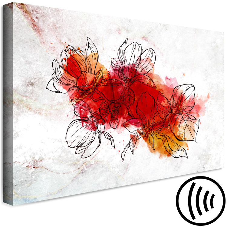 Canvas Print Blooming flowers - a fancy composition with floral motif 132242 additionalImage 6
