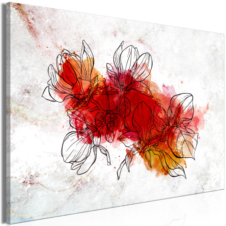 Canvas Print Blooming flowers - a fancy composition with floral motif 132242 additionalImage 2