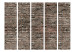 Room Divider Screen Old Brick II (5-piece) - industrial background in shades of brown 132842 additionalThumb 3