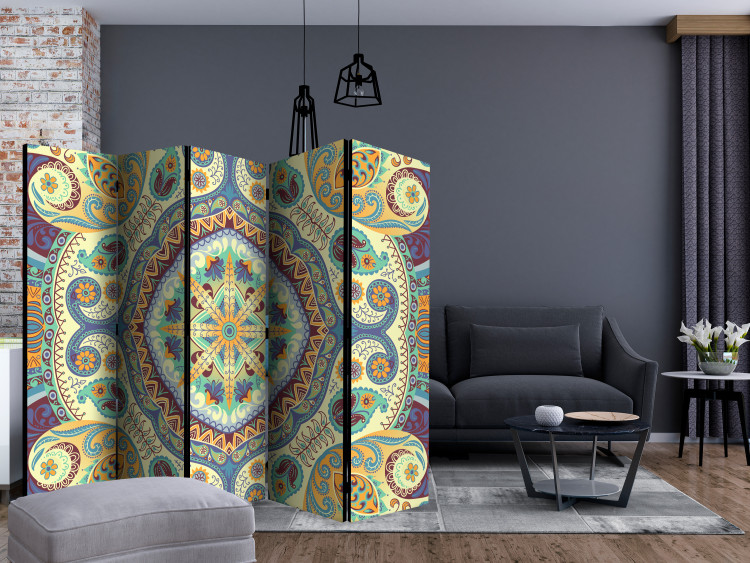 Room Separator Pastel Mosaic II (5-piece) - colorful ethnic pattern with Mandala 132942 additionalImage 4