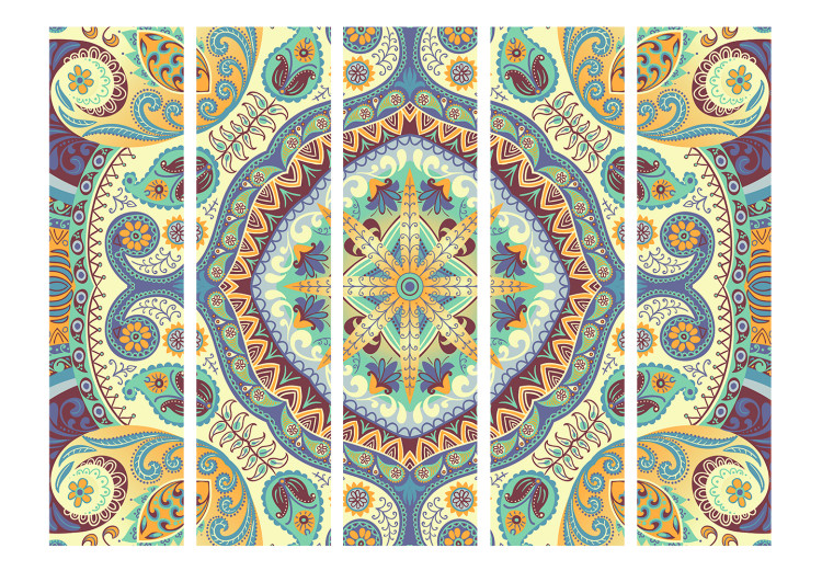 Room Separator Pastel Mosaic II (5-piece) - colorful ethnic pattern with Mandala 132942 additionalImage 3