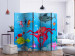 Room Divider Octopus and Shark II (5-piece) - colorful seascape 133442 additionalThumb 2