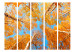 Room Divider Screen Autumn Tree Crowns II (5-piece) - orange leaves and sky 134142 additionalThumb 3
