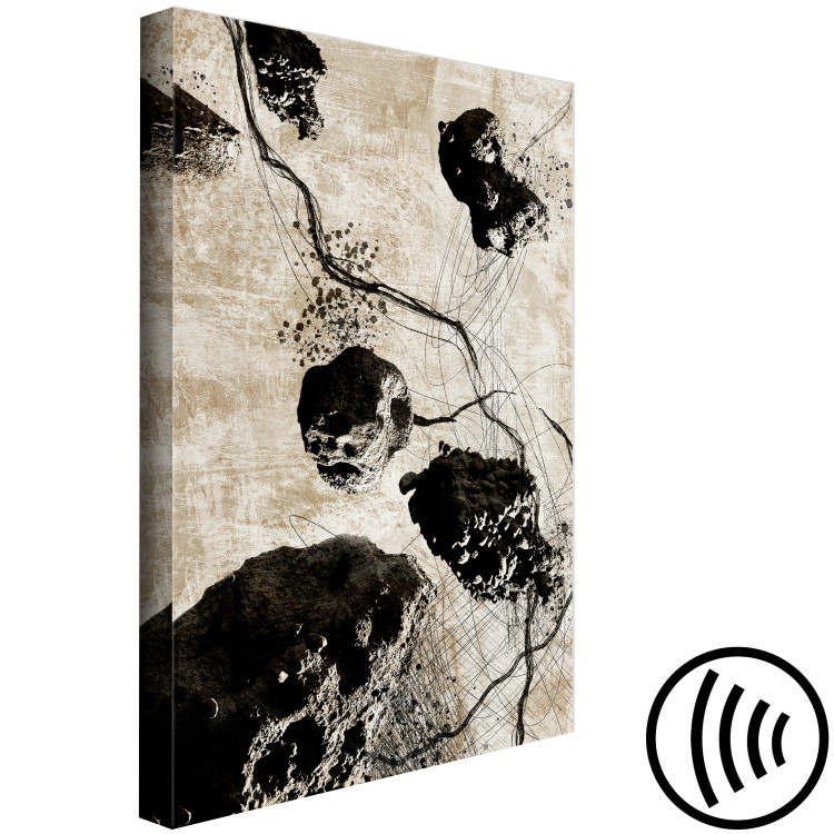 Canvas Flying Stones - an abstraction resembling rocks in space 134242 additionalImage 6