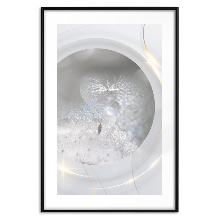 Wall Poster Purification - dandelion flowers and golden details in abstract style 134442 additionalImage 15