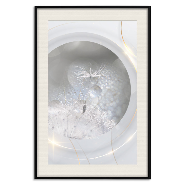 Wall Poster Purification - dandelion flowers and golden details in abstract style 134442 additionalImage 19