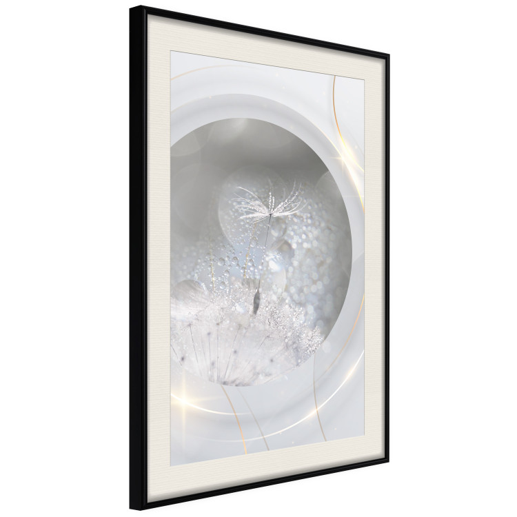 Wall Poster Purification - dandelion flowers and golden details in abstract style 134442 additionalImage 2