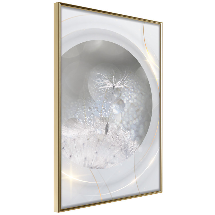 Wall Poster Purification - dandelion flowers and golden details in abstract style 134442 additionalImage 12