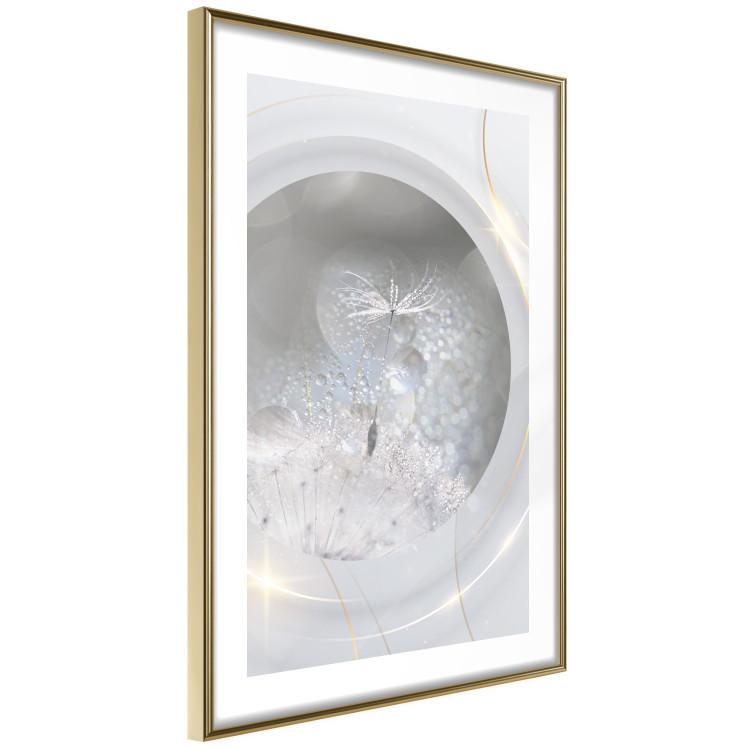 Wall Poster Purification - dandelion flowers and golden details in abstract style 134442 additionalImage 9