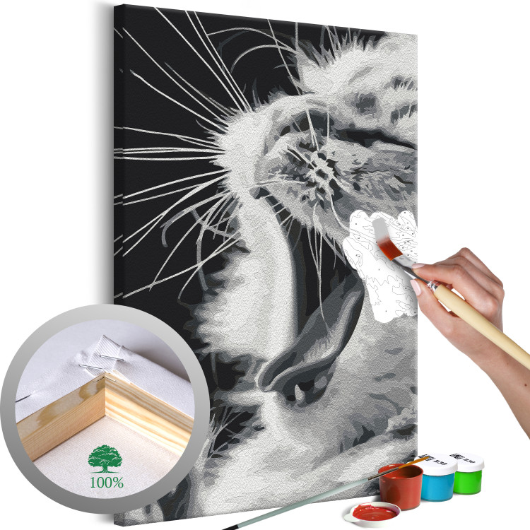 Paint by Number Kit Yawning Kitten 134542