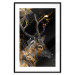 Wall Poster Deer's Treasure - abstract deer amid golden details on a black background 134742 additionalThumb 17