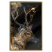 Wall Poster Deer's Treasure - abstract deer amid golden details on a black background 134742 additionalThumb 21