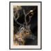 Wall Poster Deer's Treasure - abstract deer amid golden details on a black background 134742 additionalThumb 19