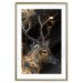 Wall Poster Deer's Treasure - abstract deer amid golden details on a black background 134742 additionalThumb 16
