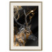 Wall Poster Deer's Treasure - abstract deer amid golden details on a black background 134742 additionalThumb 20