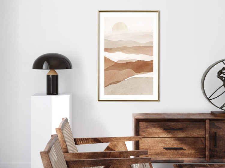 Wall Poster Desert Lightness - landscape of hot sands against a sunset backdrop 136042 additionalImage 24