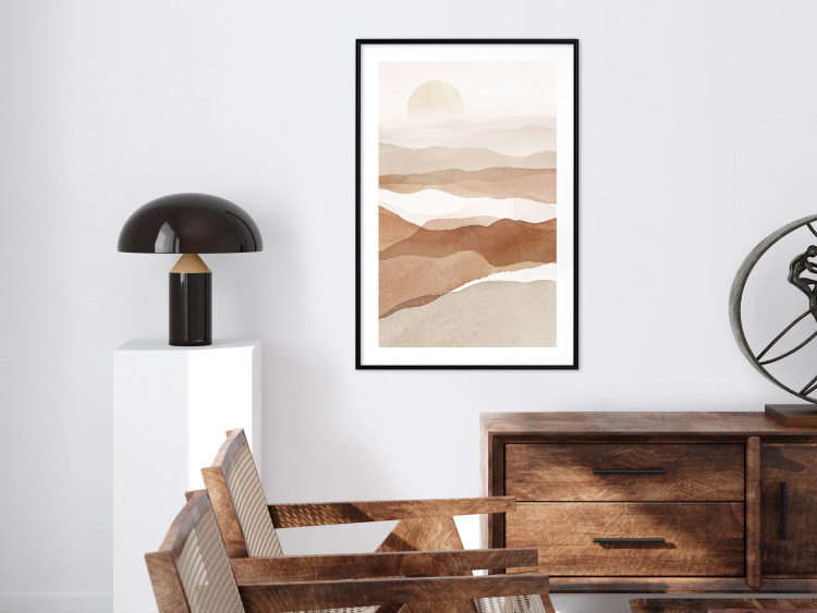 Wall Poster Desert Lightness - landscape of hot sands against a sunset backdrop 136042 additionalImage 20