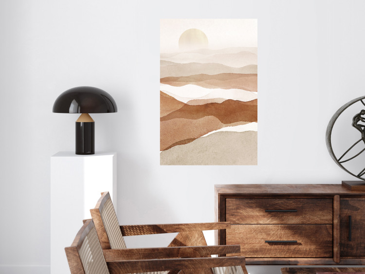 Wall Poster Desert Lightness - landscape of hot sands against a sunset backdrop 136042 additionalImage 22