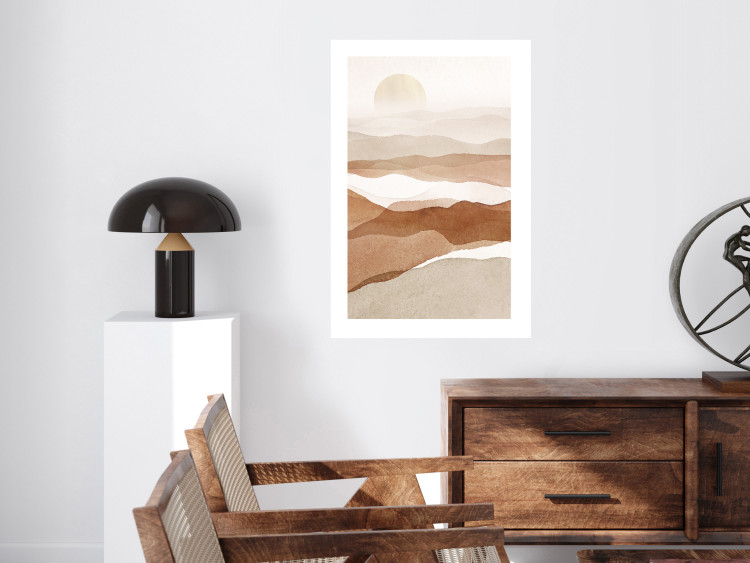 Wall Poster Desert Lightness - landscape of hot sands against a sunset backdrop 136042 additionalImage 23