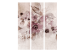 Folding Screen Transience of Shades (3-piece) - Watercolor flowers in pink hue 136142 additionalThumb 3