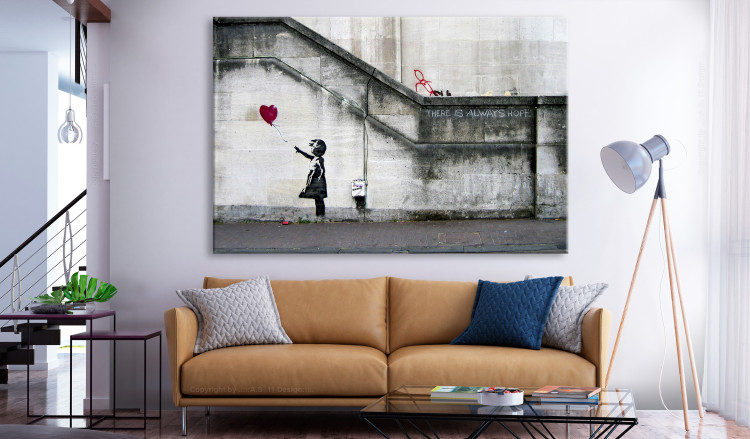 Large canvas print Girl With a Balloon by Banksy [Large Format] 136442 additionalImage 4