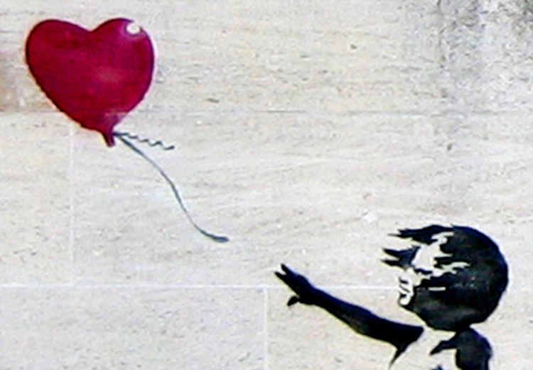 Large canvas print Girl With a Balloon by Banksy [Large Format] 136442 additionalImage 3