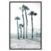 Poster Palms in the Wind - beach landscape with large palms on a light background 137842 additionalThumb 13