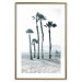 Poster Palms in the Wind - beach landscape with large palms on a light background 137842 additionalThumb 12