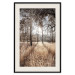 Poster Straight into Love - landscape of a forest and trees against a rising sun 138042 additionalThumb 22