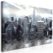 Canvas Print Silver New York (1-piece) Wide - architecture of a big city 143142 additionalThumb 2