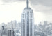 Canvas Print Silver New York (1-piece) Wide - architecture of a big city 143142 additionalThumb 4