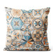 Decorative Velor Pillow Oriental hexagons - a motif inspired by patchwork ceramics 147142