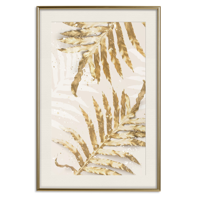 Poster Golden Elegant Leaves - Plants With a Festive Atmosphere 148042 additionalImage 22