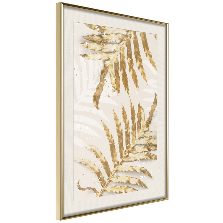 Poster Golden Elegant Leaves - Plants With a Festive Atmosphere 148042 additionalImage 5