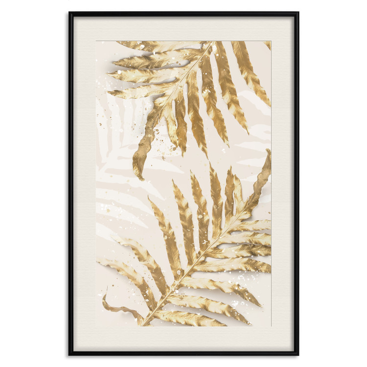 Poster Golden Elegant Leaves - Plants With a Festive Atmosphere 148042 additionalImage 26
