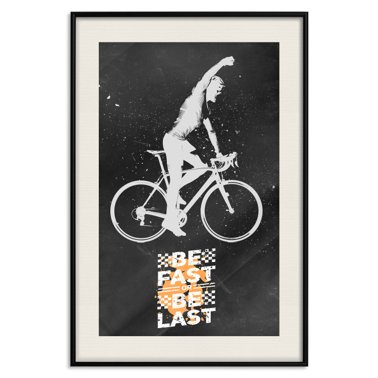 Wall Poster Triumphant Cyclist - Boy on a Bicycle and a Motivational Slogan 148942 additionalImage 26