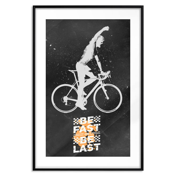 Wall Poster Triumphant Cyclist - Boy on a Bicycle and a Motivational Slogan 148942 additionalImage 21