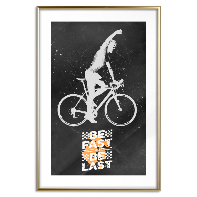 Wall Poster Triumphant Cyclist - Boy on a Bicycle and a Motivational Slogan 148942 additionalImage 19