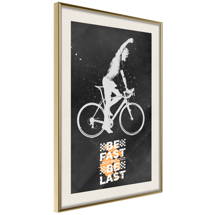 Wall Poster Triumphant Cyclist - Boy on a Bicycle and a Motivational Slogan 148942 additionalImage 10