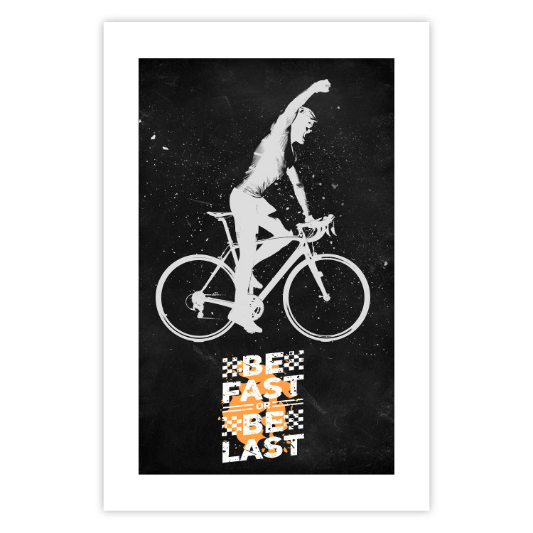 Wall Poster Triumphant Cyclist - Boy on a Bicycle and a Motivational Slogan 148942 additionalImage 27