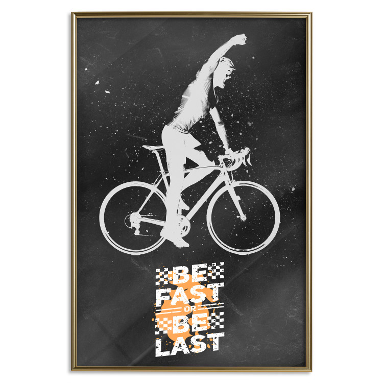 Wall Poster Triumphant Cyclist - Boy on a Bicycle and a Motivational Slogan 148942 additionalImage 18