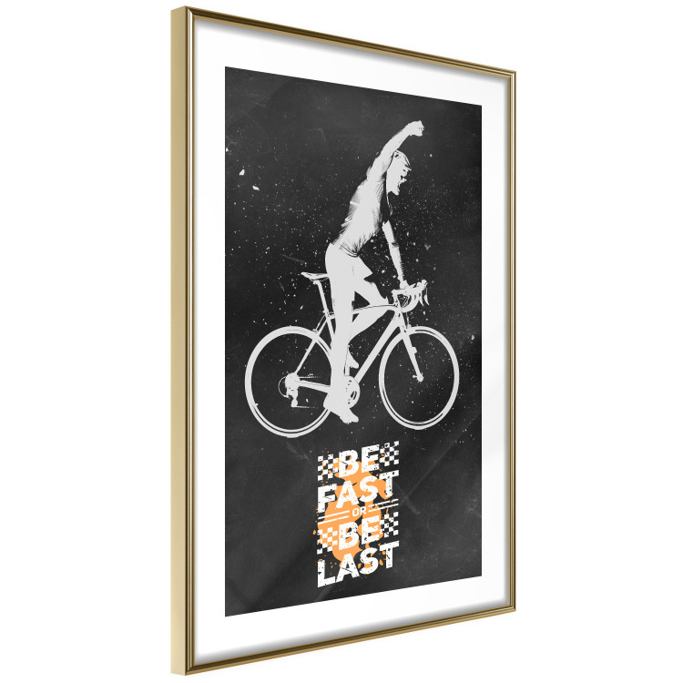 Wall Poster Triumphant Cyclist - Boy on a Bicycle and a Motivational Slogan 148942 additionalImage 6